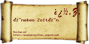 Énekes Zoltán névjegykártya