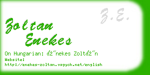 zoltan enekes business card